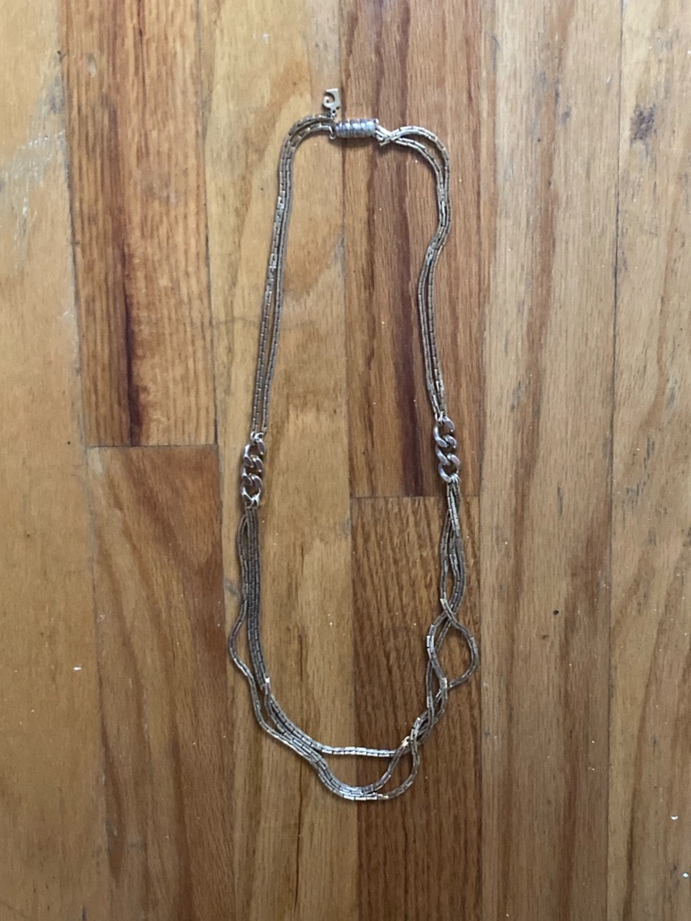 Multi-Strand Gold Chainlink Necklace - Picture 4 of 5